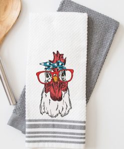Rooster with Bandana and Glasses Solid Embroidery Design