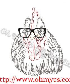 Rooster Head Sketch with glasses