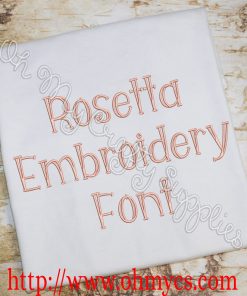Rosetta Embroidery Font