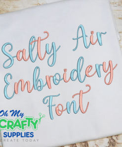 Salty Air Embroidery Font (BX Included) (FM2)