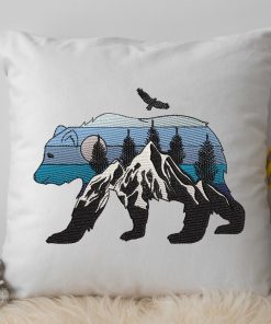 Scenic Bear Embroidery Design