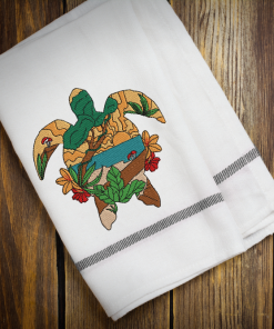 Scenic Turtle 1 Embroidery Design