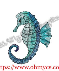 Sea Horse Embroidery Design