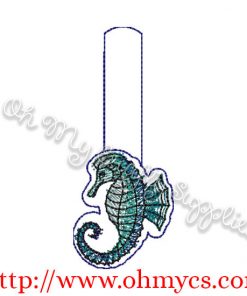 ITH Seahorse Key Fob Embroidery Design