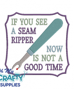Seam Ripper Caution Embroidery Design