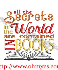 Secrets in the World Embroidery Design