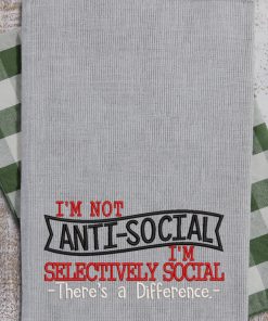 Selectively Social Embroidery Design