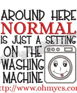 Normal is a setting on the washing machine embroidery design