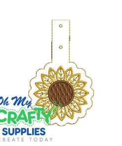 Sunflower Key Fob Embroidery Design (KFC)