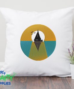 Shadow Boat Embroidery Design