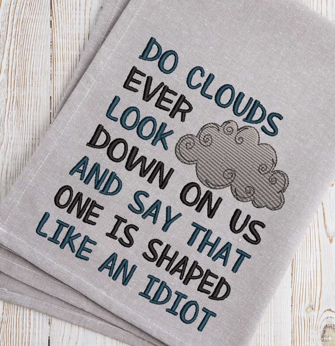 Idiot Shaped Embroidery Design