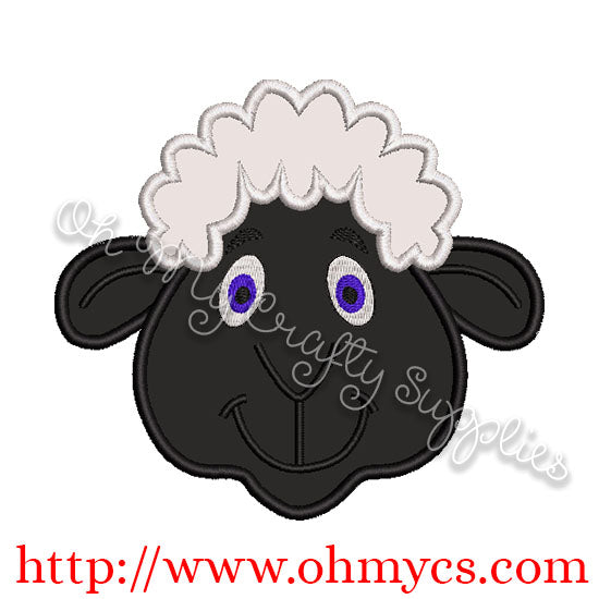 Cute Sheep Head Applique