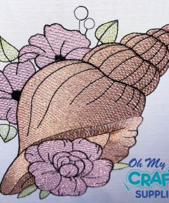 Floral Shell 12322 Embroidery Design