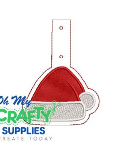Santa Hat Key Fob Embroidery Design (KFC)