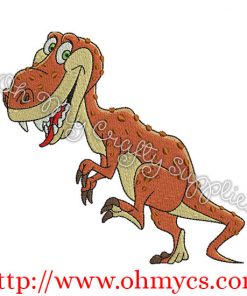 Silly Dino Embroidery Design