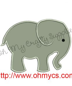 Simple Elephant Applique Design