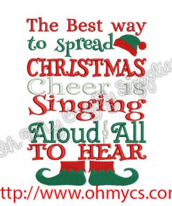 Singing Aloud Embroidery Design