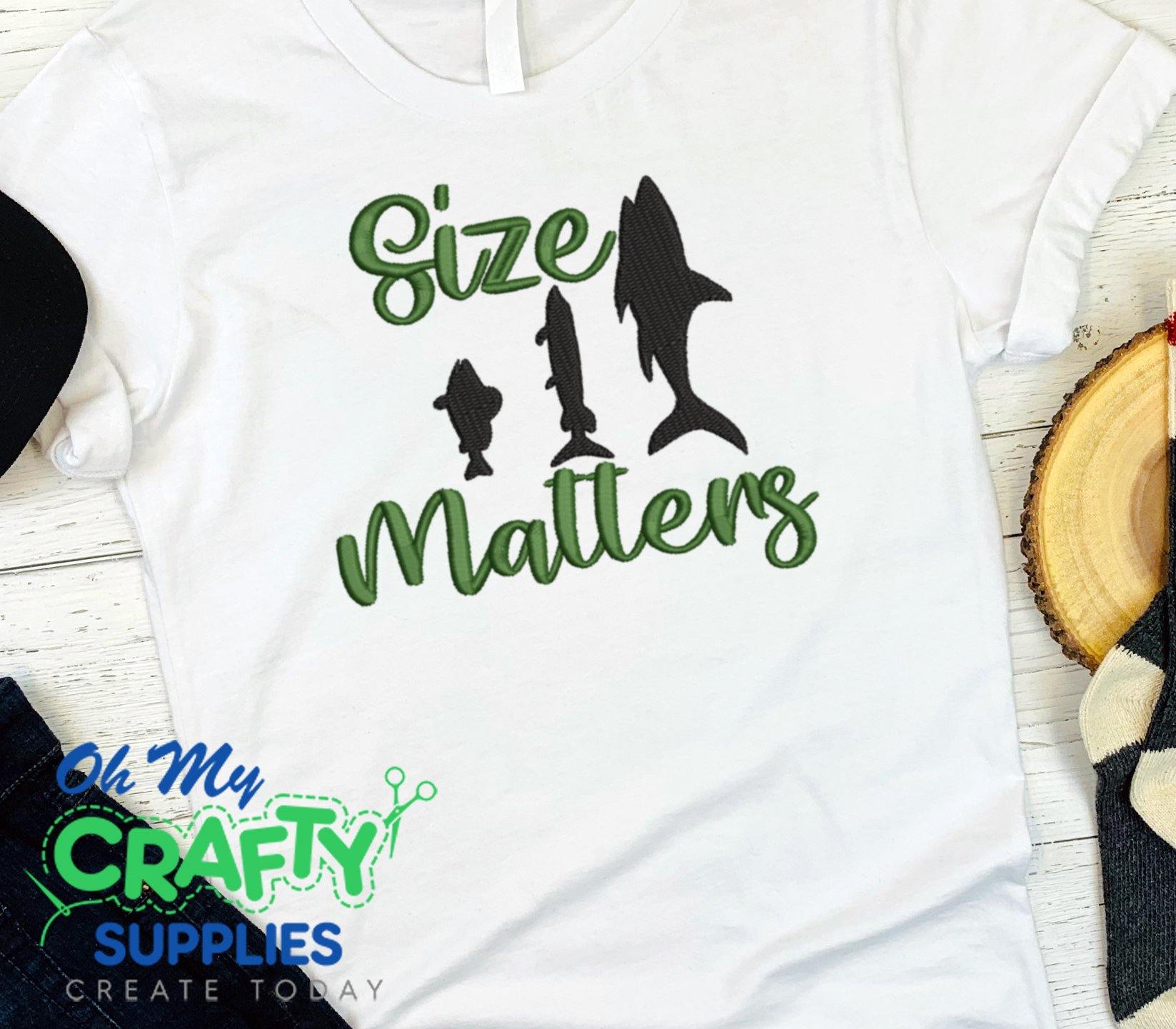 Size Matters Fish Embroidery Design