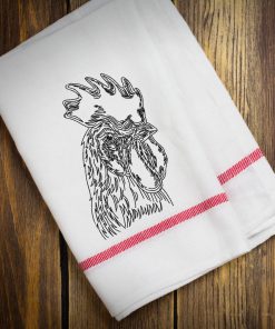Sketch Etching Rooster Embroidery Design