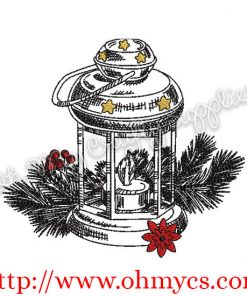 Sketch Lantern Embroidery Design