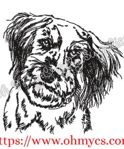 Sketch Shaggy Dog Embroidery Design