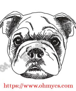 Sketch Shar Pei Drawing Embroidery Design