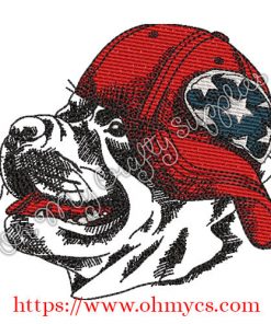 Sketch Staffordshire with hat Embroidery Design