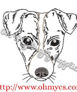 Sketch Terrier Embroidery Design