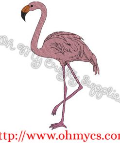 Flamingo Sketch Embroidery Design