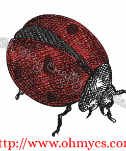 Sketchy Lady Bug Embroidery Design