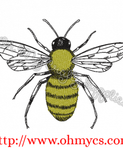 Sketchy Bee Embroidery Design