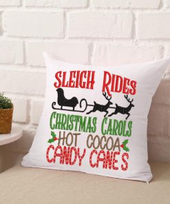Sleigh Rides Christmas Carols Embroidery Design