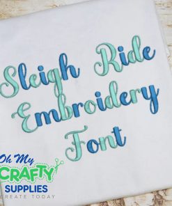 Sleigh Ride Embroidery Font (BX Included)