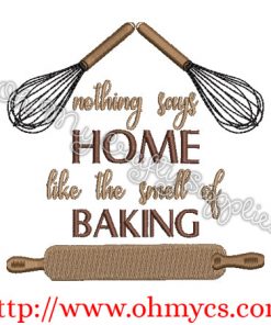 Smell of Baking Embroidery Design