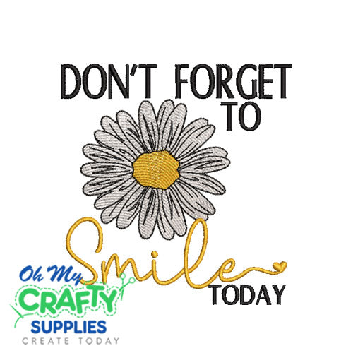 Smile Today 523 Embroidery Design