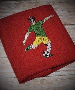 Soccer Player Guy Embroidery Design