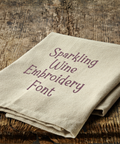Sparkling Wine Embroidery Font (BX Included)