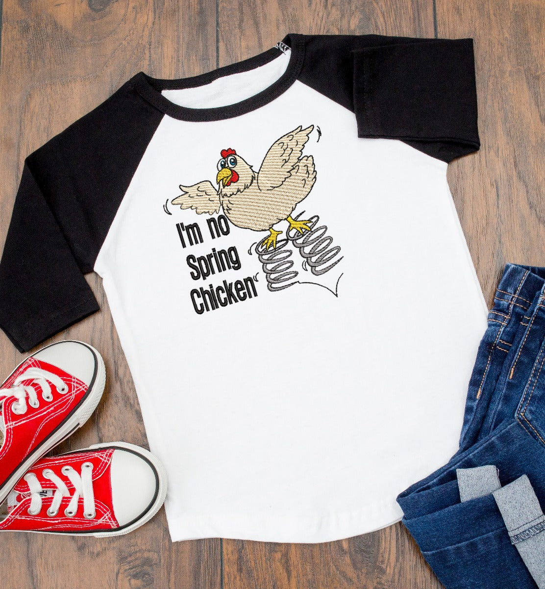 I'm no Spring Chicken Embroidery Design