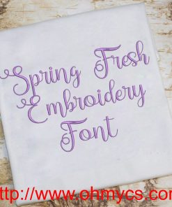 Spring Fresh Embroidery Font (BX Included)