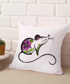 Floral Spring Mouse Embroidery Design