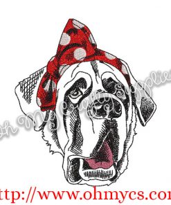 Saint Bernard Sketch Embroidery Design