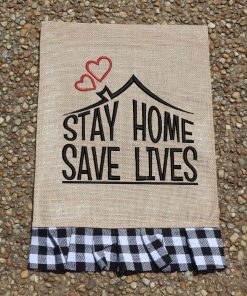 Stay Home Save Lives Embroidery Design