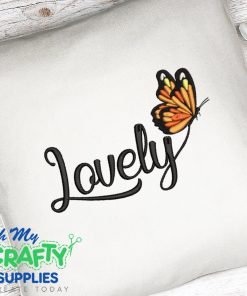 Lovely Stitch and Satin Butterfly Embroidery Design