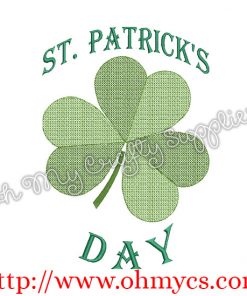 St.Patrick's Day Shamrock Embroidery Design