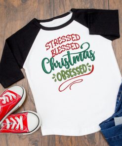 Stressed Blessed Christmas 2.0 Embroidery Design
