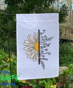 Split Sunflower Line Art Embroidery Design