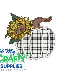 Sunflower Pumpkin Applique Design