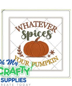 Spices Your Pumpkin Potholder Embroidery Design (AB)
