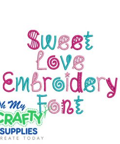 Sweet Love Embroidery Font (BX Included)