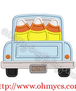 Tailgate Candy Corn Truck Applique Design